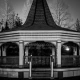 Square The Boardman Park Gazebo at Night black and white Photos