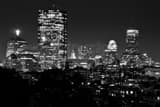 Horizontal Boston Back Bay Skyline at Night Photography