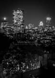 Vertical The Back Bay Skyline from Beacon Hill black and white Photos