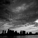 Square The Boston Skyline from East Boston Piers Park Framed Photos