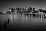 Horizontal The Boston Financial District Skyline from LoPresti Park Framed Photos