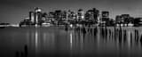 Panoramic The Boston Financial District Skyline from LoPresti Park Framed Photos