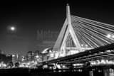 Horizontal The Bunker Hill Bridge Under a Full Moon Photography