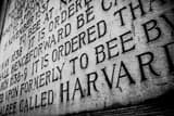 Horizontal The Harvard Cornerstone Inscription Framed Photos