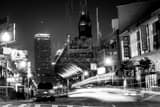Horizontal Lansdowne St. and Brookline Ave landscape black and white Photography