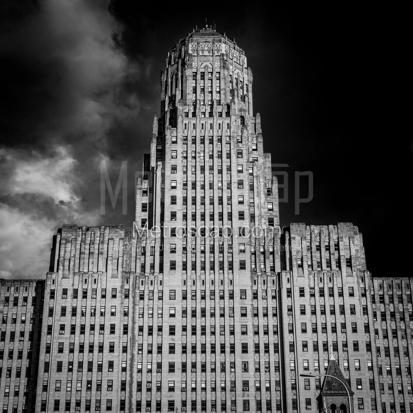 Buffalo City Hall black and white Photographs square crop