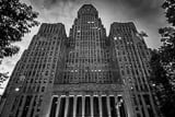 Horizontal The Buffalo City Hall at Night Framed Pictures
