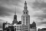 Horizontal The Buffalo Electric Tower landscape black and white Photos