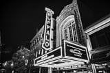 Horizontal The Buffalo Theater Sign at Night cityscape black and white Pictures