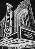 Vertical The Buffalo Theater Sign at Night cityscape black and white Pictures