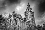 Horizontal Erie County Courthouse landscape black and white Photos