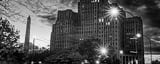 Niagra Square at Night cityscape black and white Pictures Panoramic Niagra Square at Night cityscape black and white Pictures