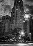 Niagra Square at Night cityscape black and white Pictures Vertical Niagra Square at Night cityscape black and white Pictures