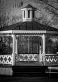 Vertical The Canfield Green Gazebo black and white Photos