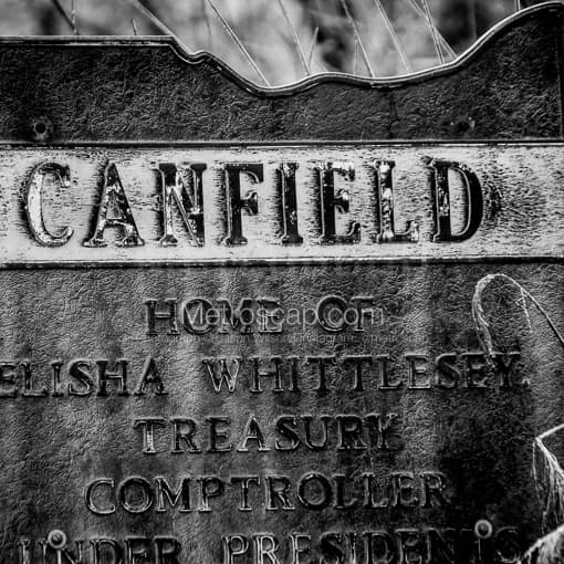 A Canfield Ohio Historical Marker -- Canfield Black and White Photos