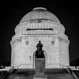 Square The McKinley Park Memorial black and white Photography