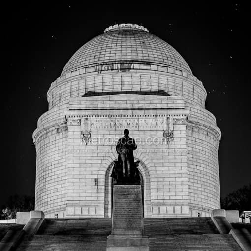 The McKinley Park Memorial -- Canton Black and White Photos