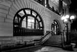 Horizontal The Stark County Courthouse Steps black and white Photography