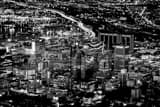Horizontal The Cape Town Skyline at Night from Signal Hill black and white Photos