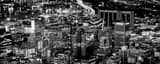 Panoramic The Cape Town Skyline at Night from Signal Hill black and white Photos