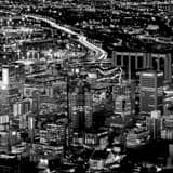 Square The Cape Town Skyline at Night from Signal Hill black and white Photos