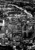 Vertical The Cape Town Skyline at Night from Signal Hill black and white Photos