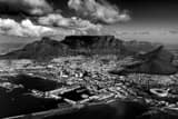 Horizontal The Cape Town City Bowl landscape black and white Photography