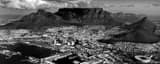 Panoramic The Cape Town City Bowl landscape black and white Photography