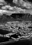 Vertical The Cape Town City Bowl landscape black and white Photography