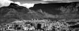 Panoramic Downtown Cape Town and Devils Peak black and white Photos