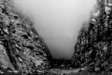 Horizontal Platteklip Gorge ascends into the Table Mountain Clouds Photography