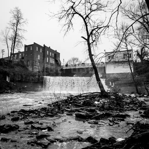 Stones and Debris Downstream of Chagrin Falls -- Chagrin Falls Black and White Photos