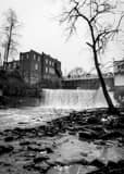 Vertical Stones and Debris Downstream of Chagrin Falls black and white Photos
