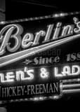 Vertical Berlins Clothiers in Charleston black and white Photography