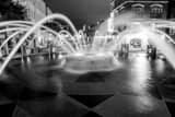 Horizontal The Charleston Waterfront Fountain black and white Photography