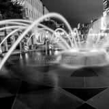 Square The Charleston Waterfront Fountain black and white Photography