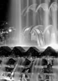 Vertical A Close Up of the Pineapple Fountain black and white Photography