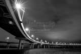 Horizontal An On-Ramp to the Ravenel Bridge black and white Photography