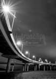 Vertical An On-Ramp to the Ravenel Bridge black and white Photography
