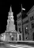 Vertical Saint Michaels Church black and white Photography