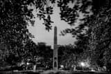 Horizontal Washington Square park in Charleston black and white Photography