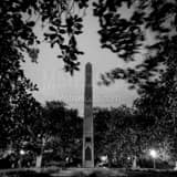 Square Washington Square park in Charleston black and white Photography