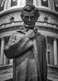 Vertical Abraham Lincoln Statue at the West Virginia State Capitol Building black and white Photos