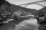 Horizontal The New River Gorge Bridge black and white Photos