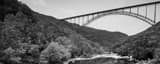 Panoramic The New River Gorge Bridge black and white Photos