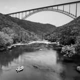 Square The New River Gorge Bridge black and white Photos