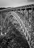 Vertical The New River Gorge Bridge black and white Photos