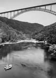 Vertical The New River Gorge Bridge black and white Photos