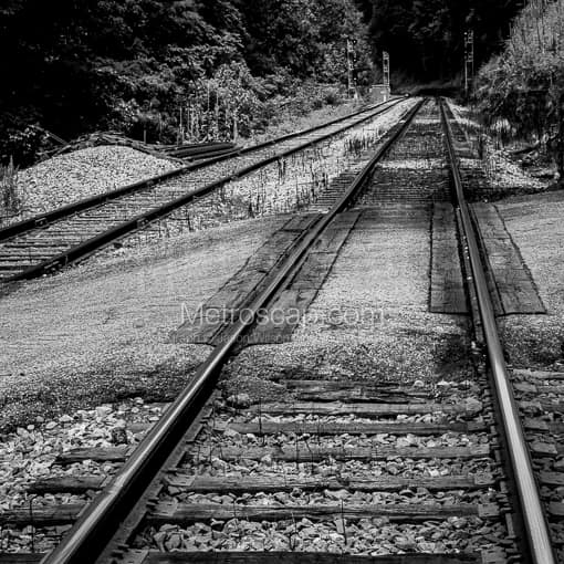 West Virginia Train Tracks -- Charleston WV Black and White Photos