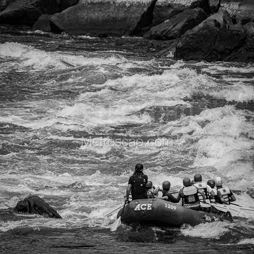 West Virginia White Water Rafting -- Charleston WV Black and White Photos